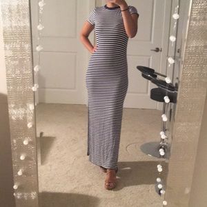 MICHAEL Michael Kors Navy/White Maxi Dress